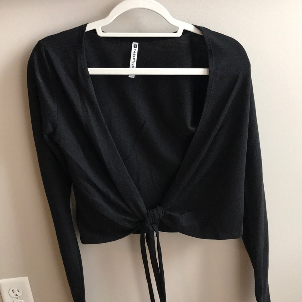 Fabletics Black Wrap Top